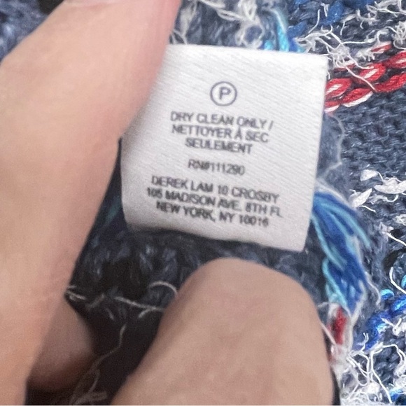 10 Crosby Derek Lam Striped Knit Dress - Blue, Red, White - Picture 5 of 8